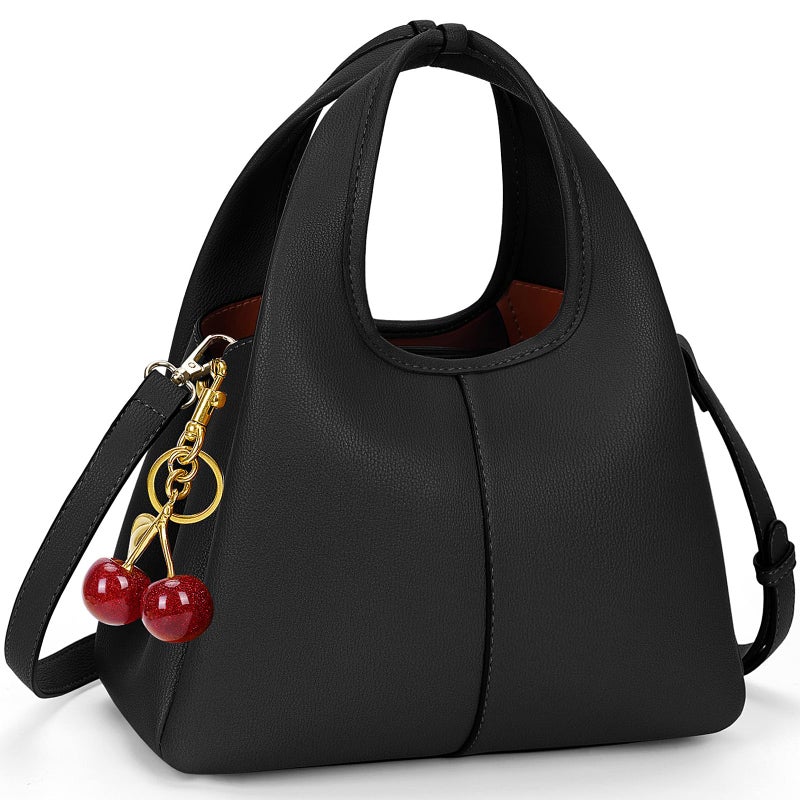 JQWSVE Women's Top Handle Handbag Small Satchel Bags Trendy Hobo Purse Crossbody Bag Faux Leather Shoulder Bag Satchel Purse - Image 1