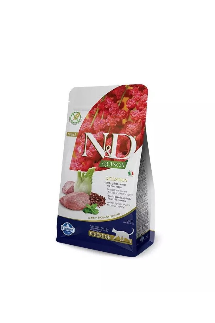فارمينا إن آند دي للقطط البالغة - الهضم - الكينوا ولحم الضأن - 1.5 كجم