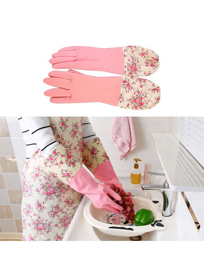 كوازيفي 4 أزواج من قفازات غسل الأطباق المطاطية، قفازات تنظيف رائعة لغسل الأطباق - Image 3