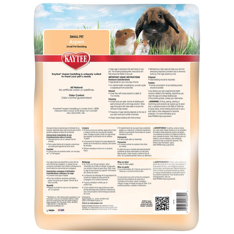 Kaytee Aspen Small Animal Pet Bedding For Pet Guinea Pigs, Rabbits, Hamsters, Gerbils, and Chinchillas, 52.4 Liters - Image 2