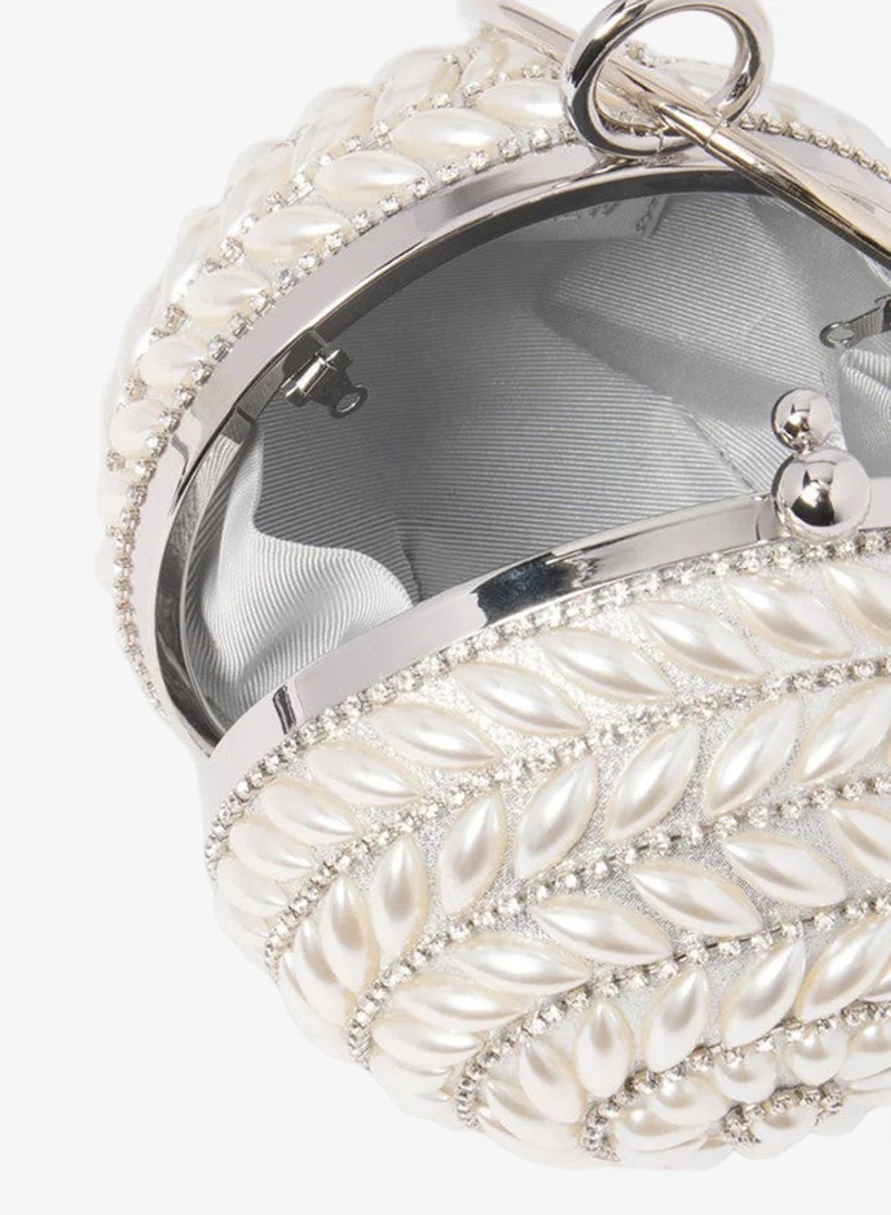 forever new  PANDORA Pearl Round Clutch for Women | Best Price UAE