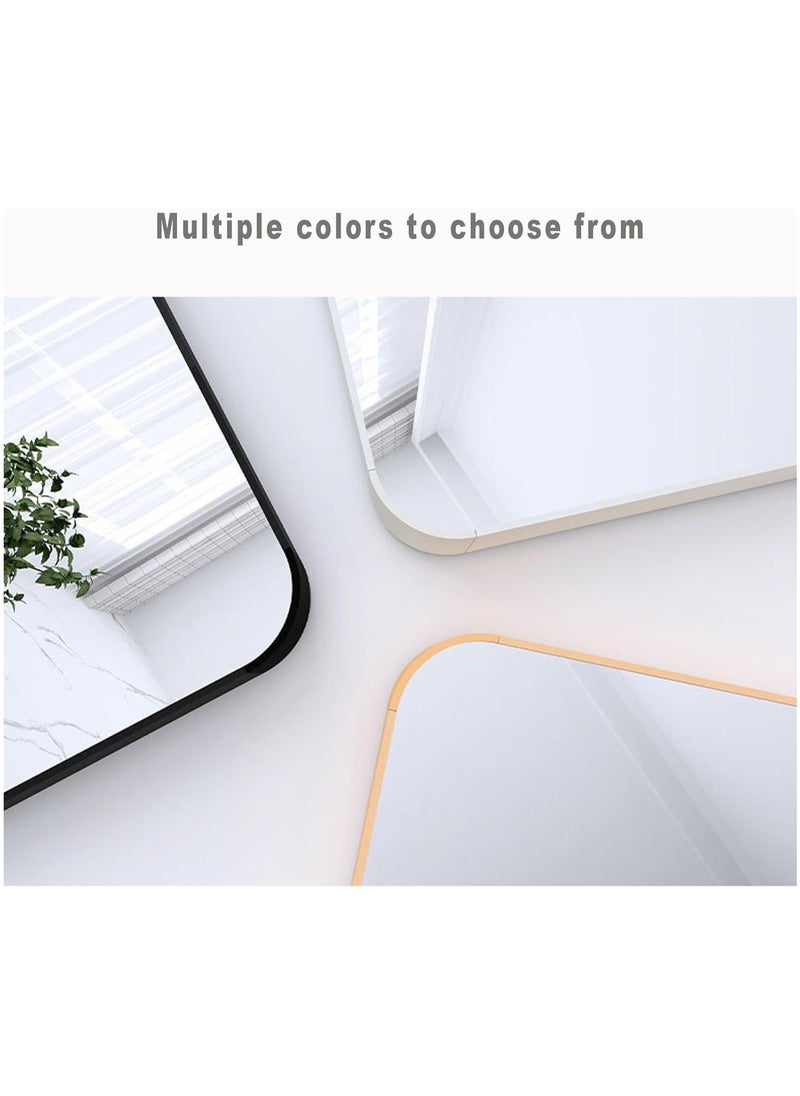 Vparty - Vparty Large Full-Length Standing Mirror (50x160cm) with HD Imaging, Aluminum Alloy Frame, and Stable Stand Bracket – Durable and Stylish Floor Mirror with Arched Design, Freestanding or Wall-Mounted, Functional Accent Mirror for Bedroom, Hallway, Living Room, and Entryway, Modern Home Decor, Leaning or Hanging Full Body Mirror (Silver) - Image 1