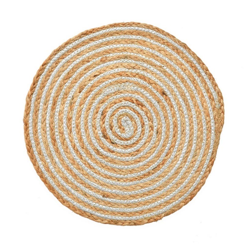 pepme Jute Lurex Placemat Silver 12 inches Pack of 4  - Image 3