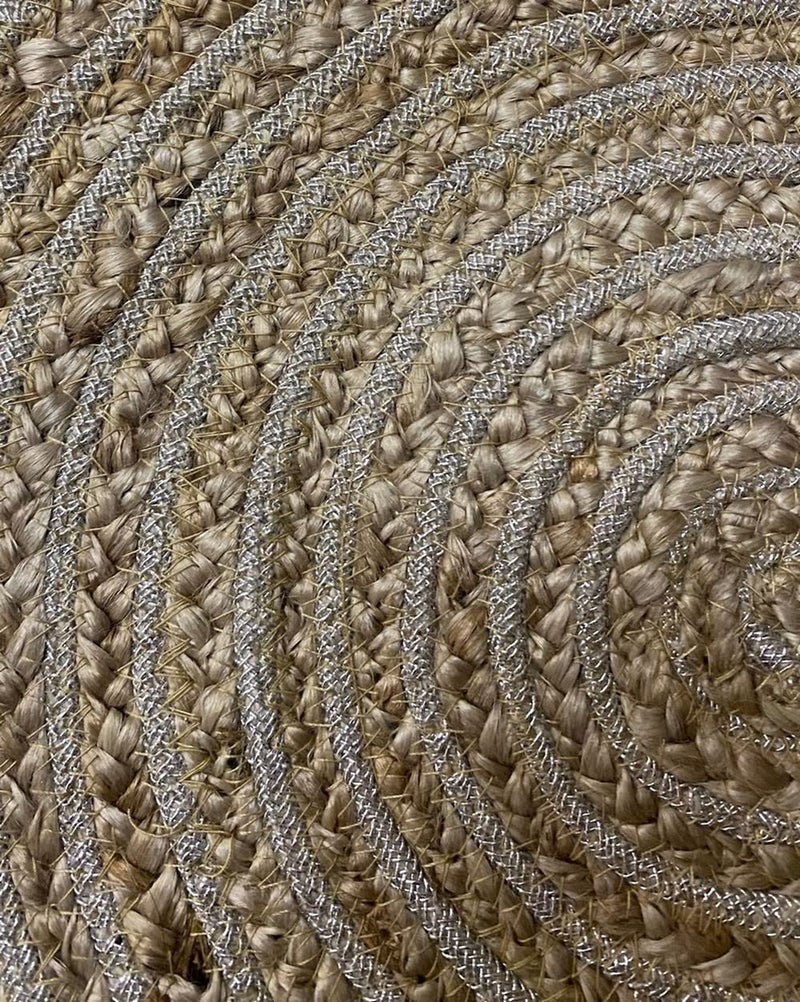 pepme Jute Lurex Placemat Silver 12 inches Pack of 4  - Image 4