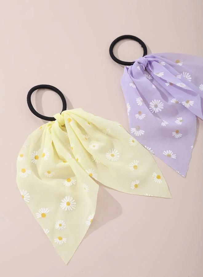 Take Two Set of 10 - Floral Print Hair Ties