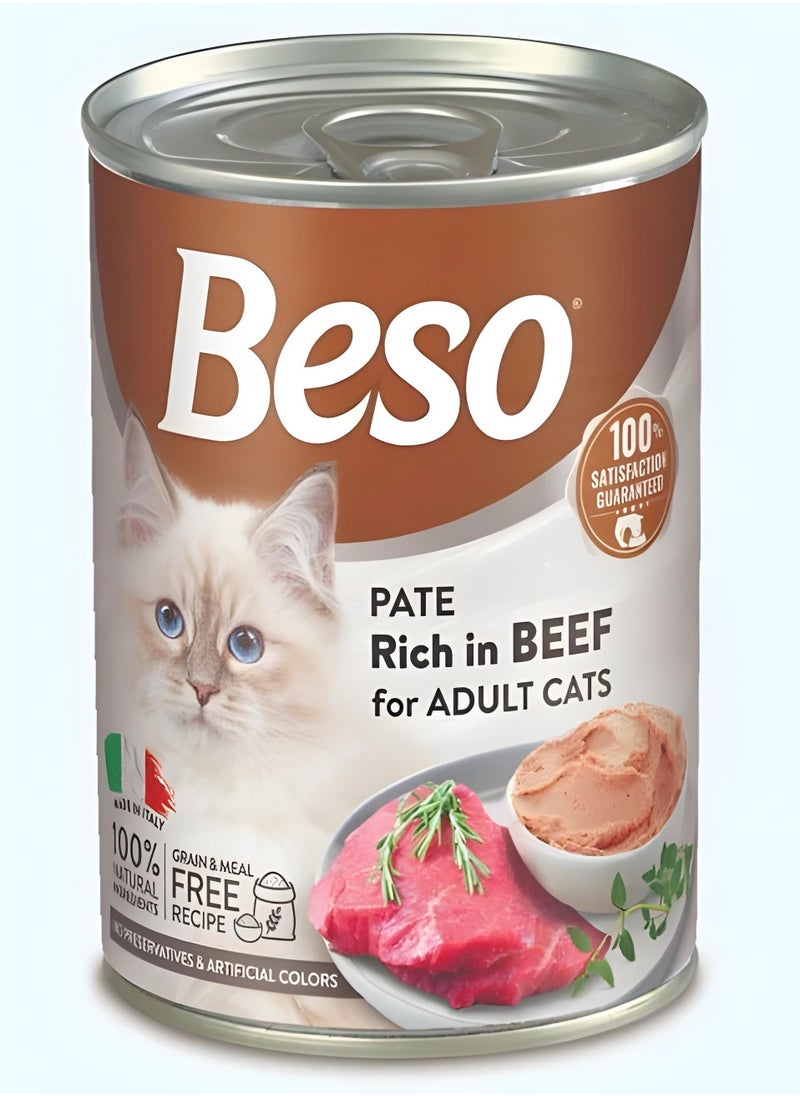Beso Wet cat food (6 packs) - Beso - Beef flavor - 6 × 400g  - Image 2