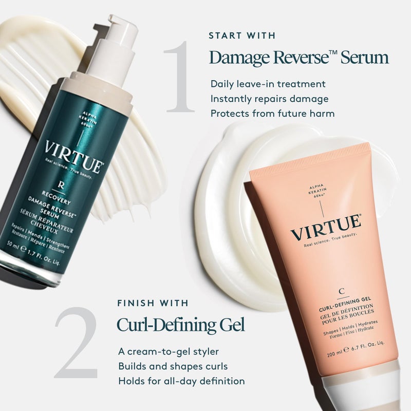 VIRTUE Curl Gel for Curly Hair, Anti Frizz Hair Styler, Sulfate Free, Ideal for All Curl Types, Color Safe, 6.7 Fl Oz - Image 4