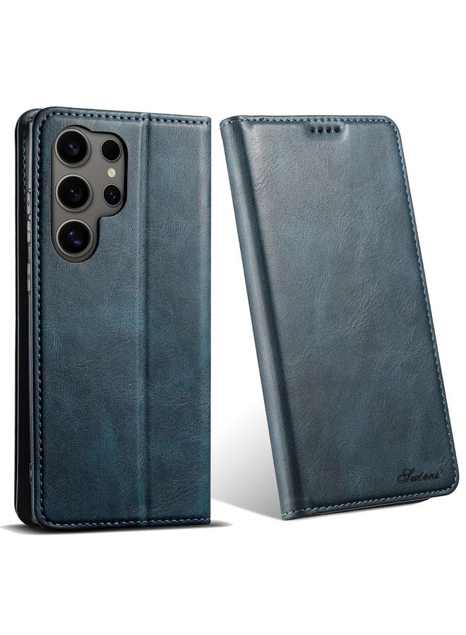 Suteni Case For Samsung Galaxy S24 Ultra 5G J02 Oil Wax Wallet Leather Phone Case - Image 1