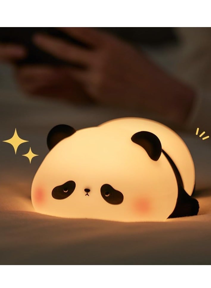ELTRAZONE Panda Night Light for Teens, Cute LED Lamps for Teen Girls Bedroom, Clap Control Brightness, Timer Auto Shutoff, Silicone Animal Lights – Perfect Gifts for Children & Toddlers - Image 2