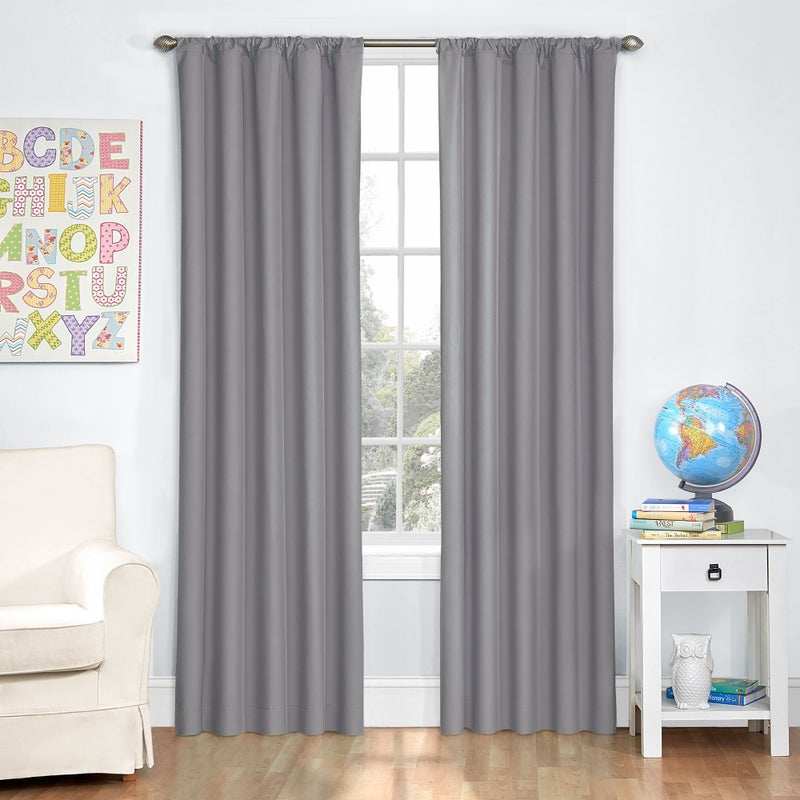 ECLIPSE Blackout Thermal Rod Pocket Window Curtain for Bedroom or Nursery 1 Panel - Image 1