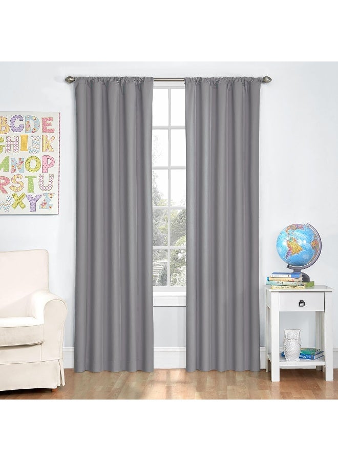 ECLIPSE Blackout Thermal Rod Pocket Window Curtain for Bedroom or Nursery 1 Panel - Image 3