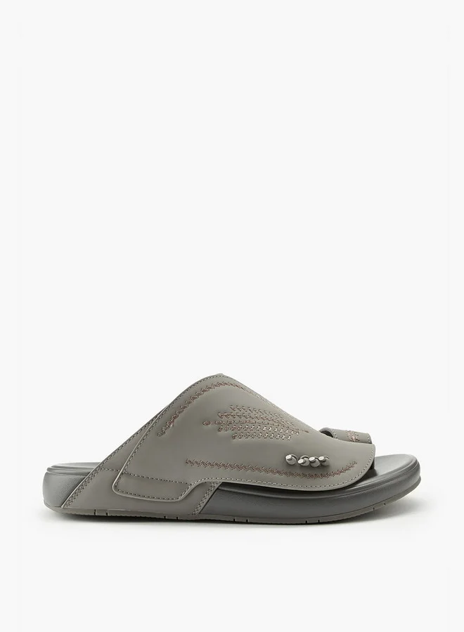 دوتشيني Men's Embroidered Arabic Slip-On Sandals