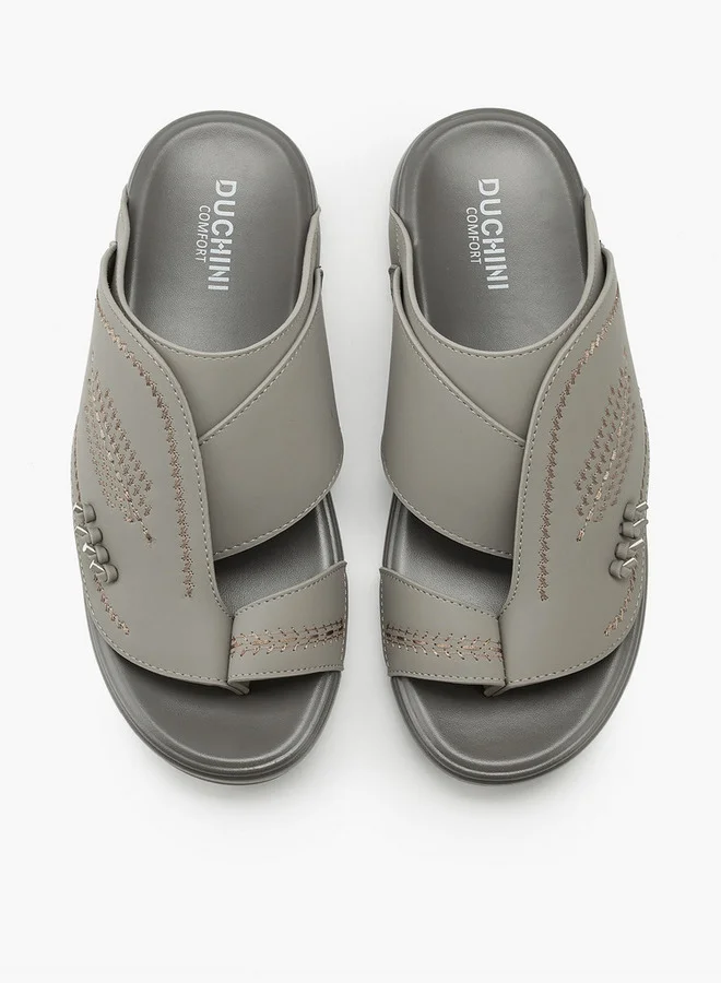 دوتشيني Men's Embroidered Arabic Slip-On Sandals