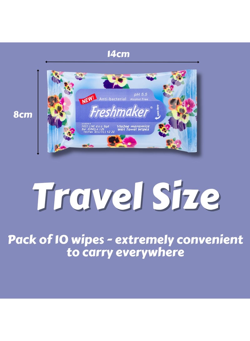 Freshmaker Anti-Bacterial Baby Wipes 10 wipes x 36 Packs - Cleansing Wet Towels for Babies & Adults - 99.9% Purified Multi Purpose Wet Wipes - Ideal for Sensitive Skin & Gentle Baby Care (360 Count) - Image 5