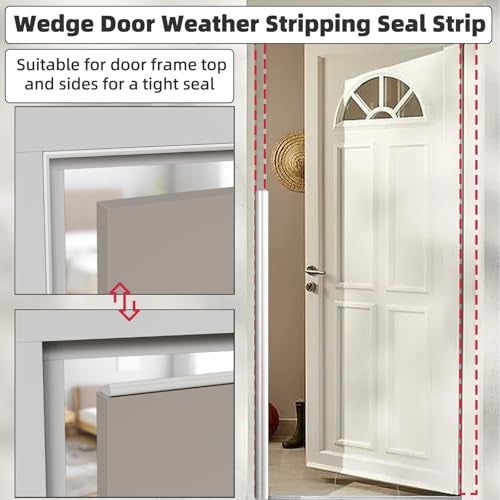 cuysfead 16.4 Ft Weather Stripping Seal Strip for Doors/Windows,Soundproofing Window Insulation Draft Stopper for Winter, Selfadhesive Foam Weather Strip for Door Frame,Door Gap Filler Noise Blocker(White) - Image 5