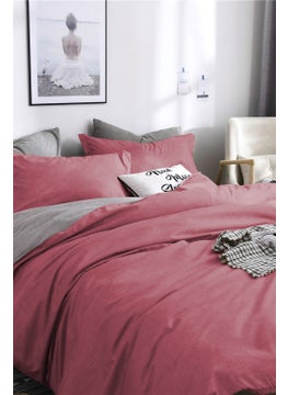 Alla Turca Double Ranforce Double-Sided Duvet Cover Set - No Sheets - Dry Rose/gray 