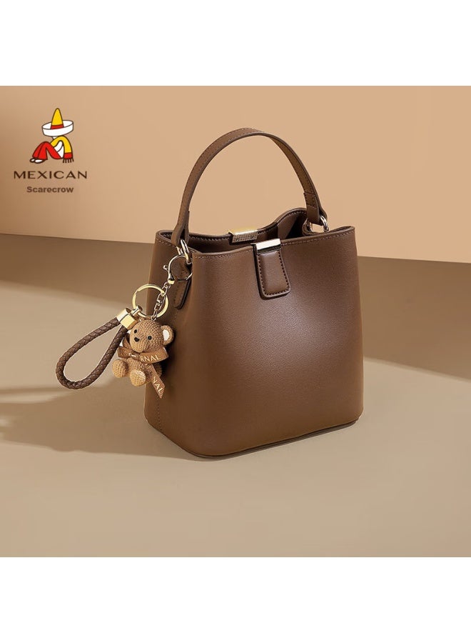 Scarecrow Handbag For Women, New Cowhide Shoulder Crossbody Bucket Bag, Birthday Gift For Girlfriend Or Wife On Qixi Festival Or Valentine's Day - Image 1
