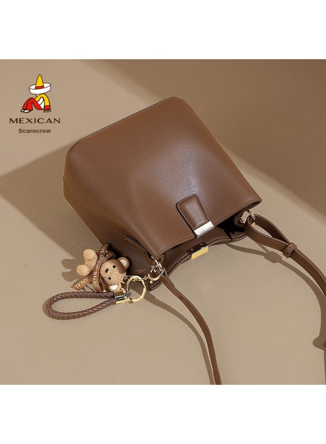 Scarecrow Handbag For Women, New Cowhide Shoulder Crossbody Bucket Bag, Birthday Gift For Girlfriend Or Wife On Qixi Festival Or Valentine's Day - Image 2