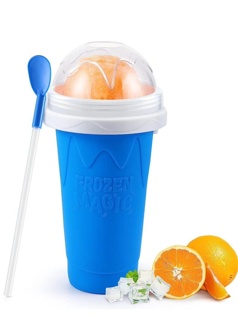 Cool Baby COOLBABY slushie Maker Cup, TIK TOK Magic Quick Frozen Smoothies Cup, Cooling Cup, Double Layer Squeeze Slushy Maker Cup, Cool Stuff Birthday Gifts for Kids (Blue)  - Image 1