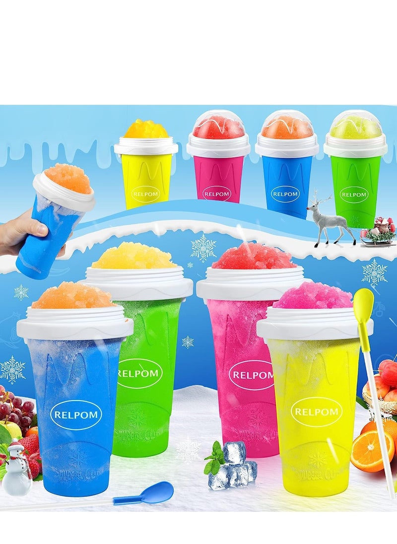 Cool Baby COOLBABY slushie Maker Cup, TIK TOK Magic Quick Frozen Smoothies Cup, Cooling Cup, Double Layer Squeeze Slushy Maker Cup, Cool Stuff Birthday Gifts for Kids (Blue)  - Image 5