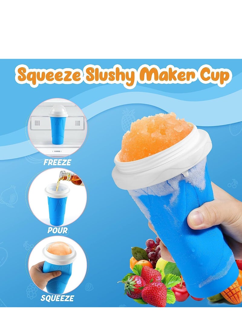 Cool Baby COOLBABY slushie Maker Cup, TIK TOK Magic Quick Frozen Smoothies Cup, Cooling Cup, Double Layer Squeeze Slushy Maker Cup, Cool Stuff Birthday Gifts for Kids (Blue)  - Image 3