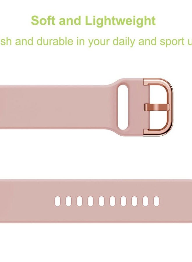 DEALELE Strap Compatible with Samsung Galaxy Watch 4/4 Classic / 5/5 Pro/Galaxy 3 41mm / Galaxy Watch 42mm / Active 2, 20mm Silicone Replacement Bands for Huawei GT2 42mm / GT3 42mm (Pink) - Image 4