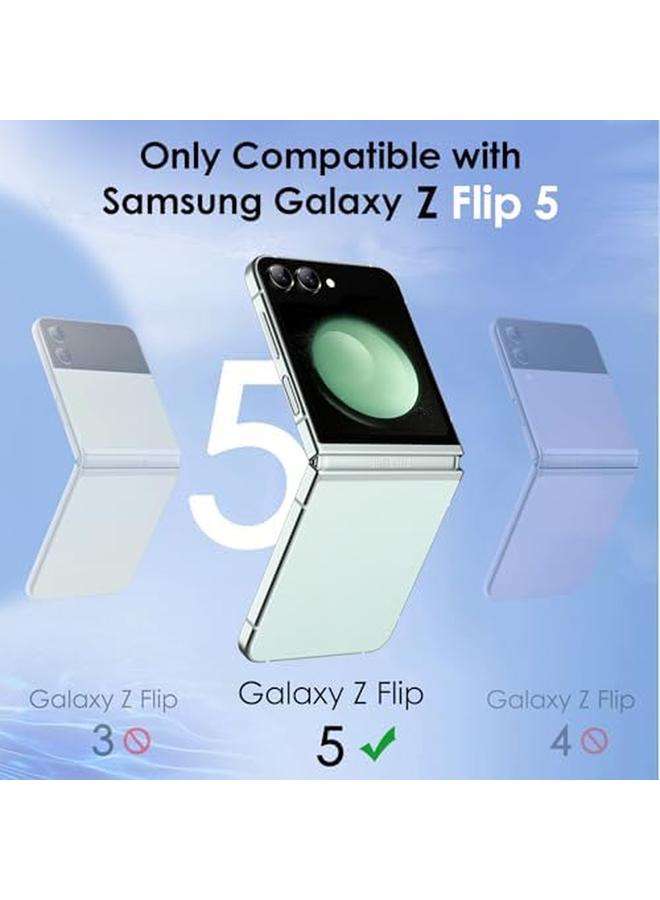 جي تيك واقي شاشة الخصوصية الأمامي لهاتف Samsung Galaxy Z Flip 5 من الزجاج المقوى المضاد للتجسس مع أداة تثبيت سهلة، عبوة من قطعتين - Image 2
