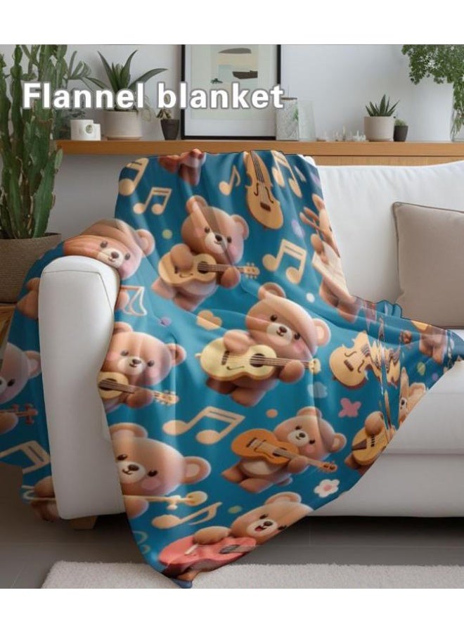 عام بطانية رقيقة من الفانيلا الكرتونية للأطفال والرضع (دافئة ومريحة، ومناسبة للنوم والألعاب) 70 سم * 100 سم - Image 5