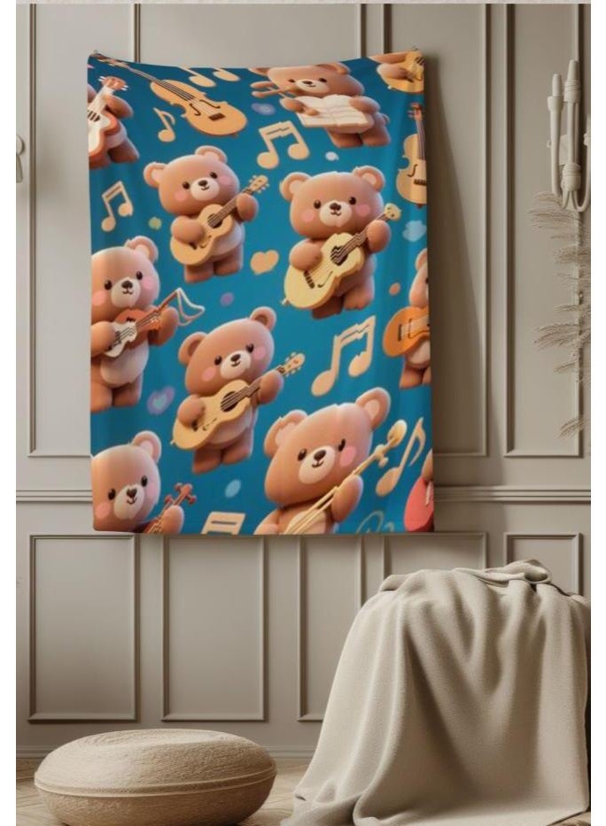 عام بطانية رقيقة من الفانيلا الكرتونية للأطفال والرضع (دافئة ومريحة، ومناسبة للنوم والألعاب) 70 سم * 100 سم - Image 1