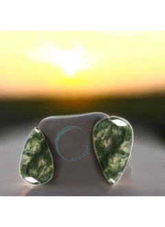 Generic ALIF AGATE Natural Moss Agate Oval-Shaped Healing Stones for Reiki Healing, Energy Balancing, and Crystal Therapy A Perfect Tool for Chakra Alignment and Spiritual Wellness (Pack of 1)  - Image 2