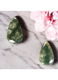 Generic ALIF AGATE Natural Moss Agate Oval-Shaped Healing Stones for Reiki Healing, Energy Balancing, and Crystal Therapy A Perfect Tool for Chakra Alignment and Spiritual Wellness (Pack of 1)  - Image 3
