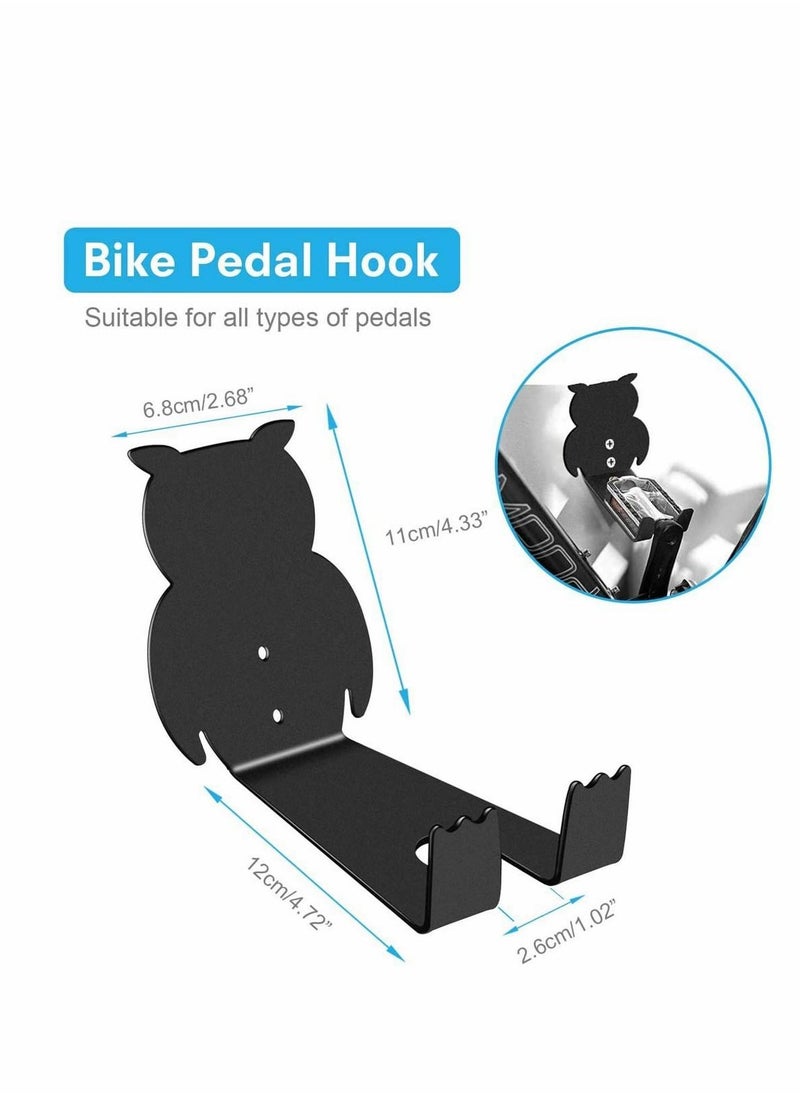 Excefore Bicycle Wall Mount, 3 in 1 Bike Rack Wall Mounted Hanger Pedal Hook Wheel, Heavy Duty Bicycle Racks Pedal Hook for Bike Hook Storage  - Image 3