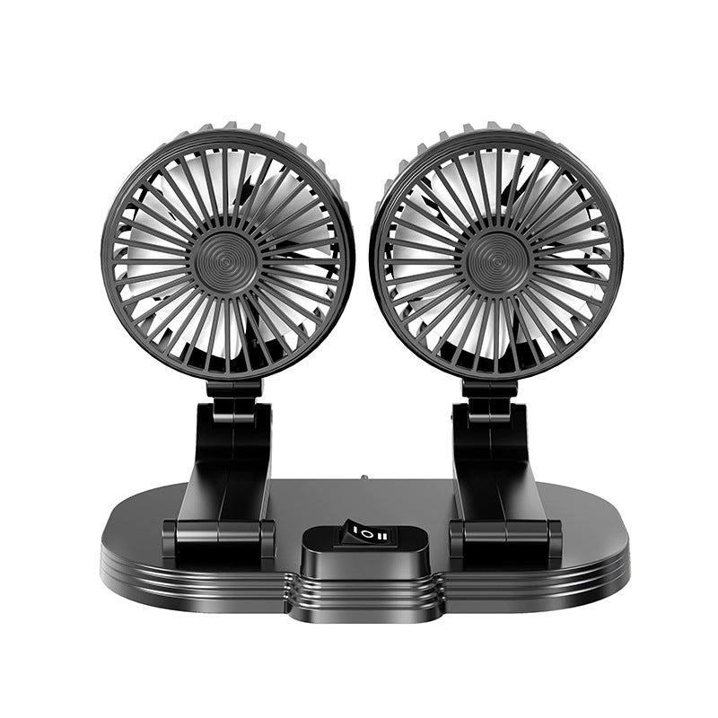 Car Dual Head USB Fan, Portable Mini Desk Fan - Image 5