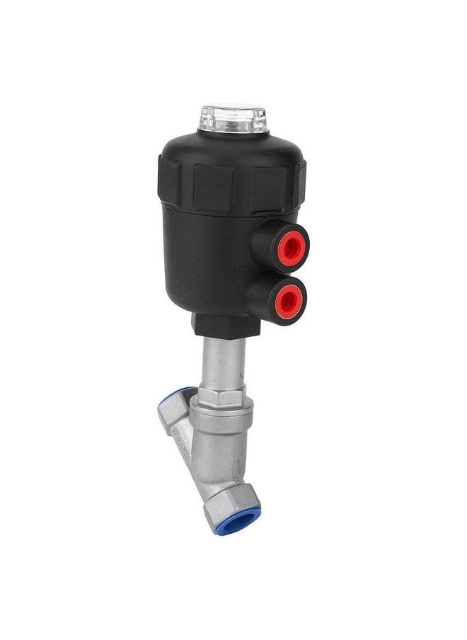 Garosa Garosa Pneumatic Steam Valve, Air Actuated Thread Angle Seat Valve, PTEE Sealing, Stainless Steel Thickened Plastic Case Steam Valve(1/2" DN15)  - Image 1