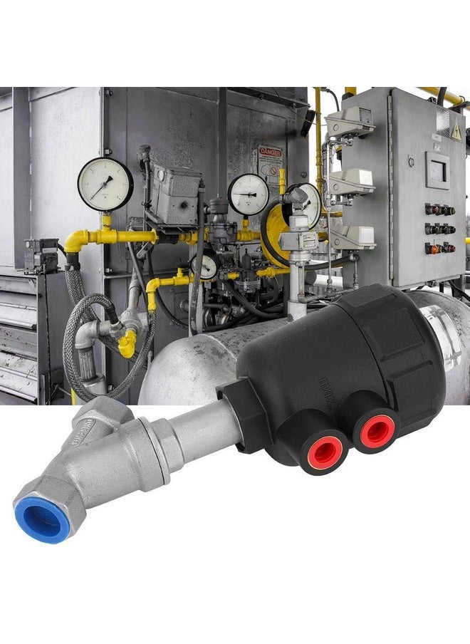 Garosa Garosa Pneumatic Steam Valve, Air Actuated Thread Angle Seat Valve, PTEE Sealing, Stainless Steel Thickened Plastic Case Steam Valve(1/2" DN15)  - Image 3