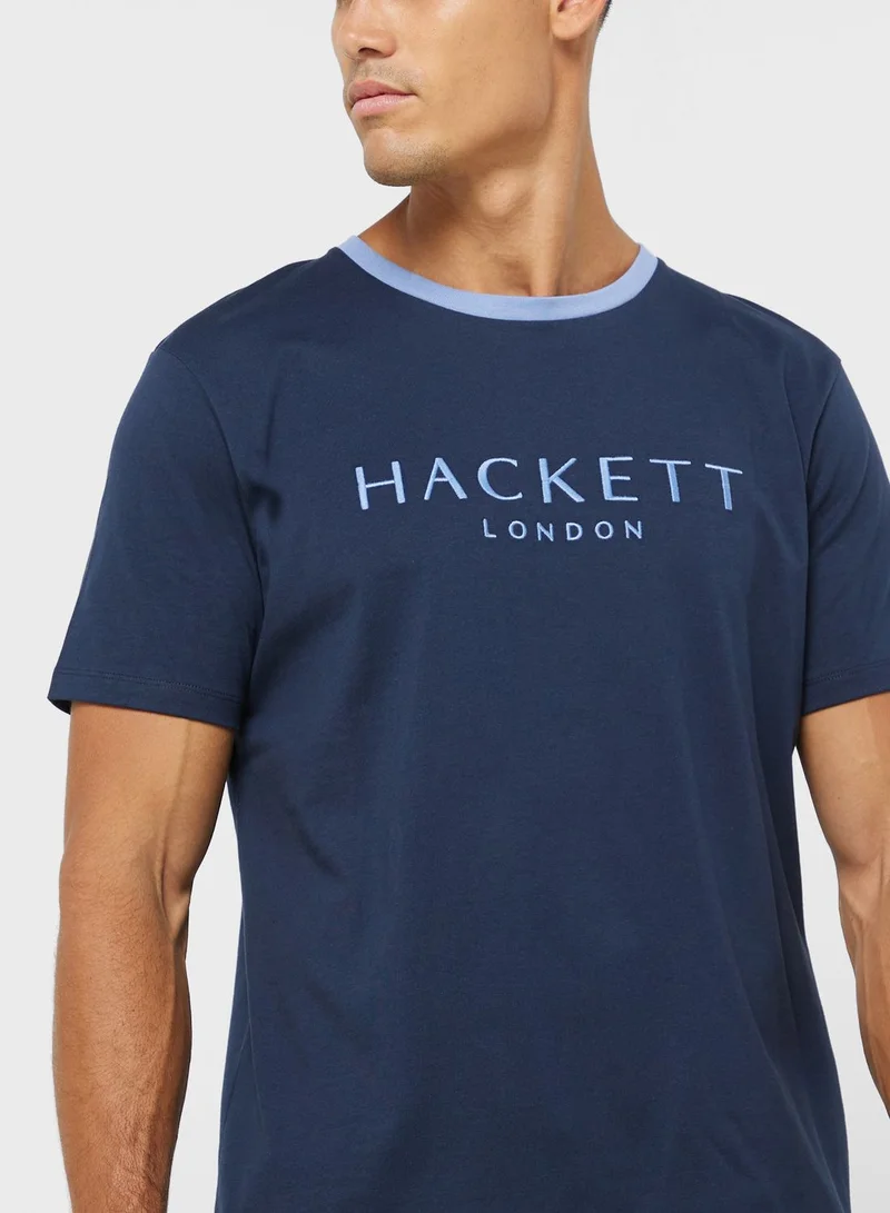 Hackett Logo Crew Neck T-Shirt