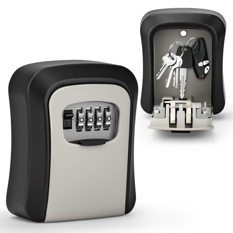 Milifox Key Lock Box Lock Box for Keys with Code Wall Mount Lockbox for Keys Outdoor Outside Realtor Small 4 Digit Combination Lockbox - Image 2