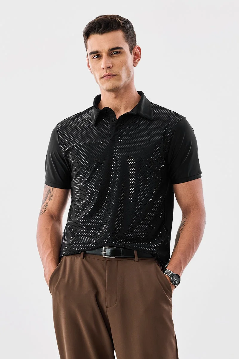 SNITCH Beaded Luxe Polo T-Shirt