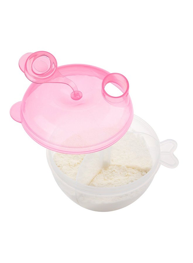2 Pack BPA-Free 3-Compartment Baby Formula Dispenser, Leak-Proof Non-Spill Portable Milk Powder & Snack Container, Easy to Clean for Infant Toddler Daily & Travel Use (Pink) - Image 3