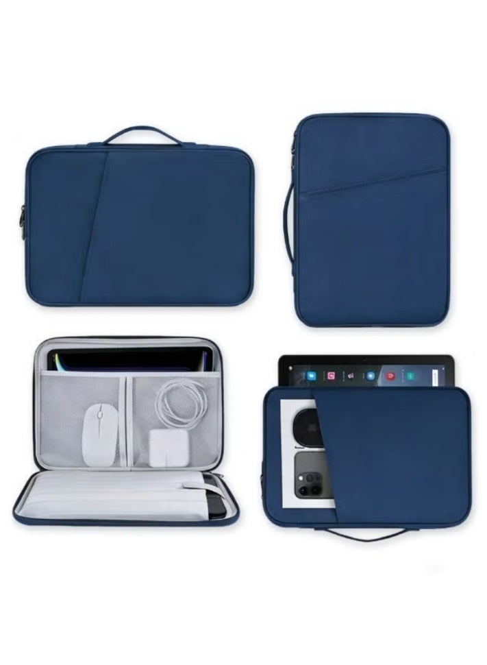حقيبة كمبيوتر محمول مقاس 13 بوصة، غطاء حماية للكمبيوتر مقاوم للصدمات مع جيب للملحقات أنها حقيبة كمبيوتر محمولة متوافقة مع جهاز ماك بوك أير وماك بوك برو مقاس 35 * 28 * 5 سم - Image 3