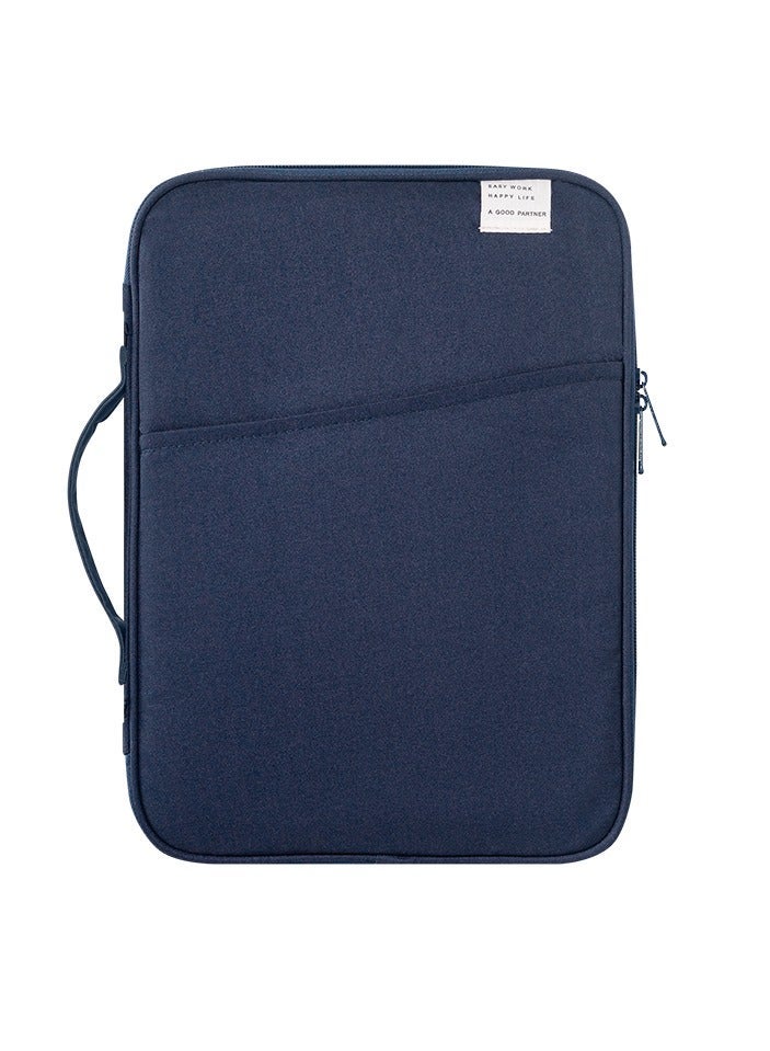 حقيبة كمبيوتر محمول مقاس 13 بوصة، غطاء حماية للكمبيوتر مقاوم للصدمات مع جيب للملحقات أنها حقيبة كمبيوتر محمولة متوافقة مع جهاز ماك بوك أير وماك بوك برو مقاس 35 * 28 * 5 سم - Image 2