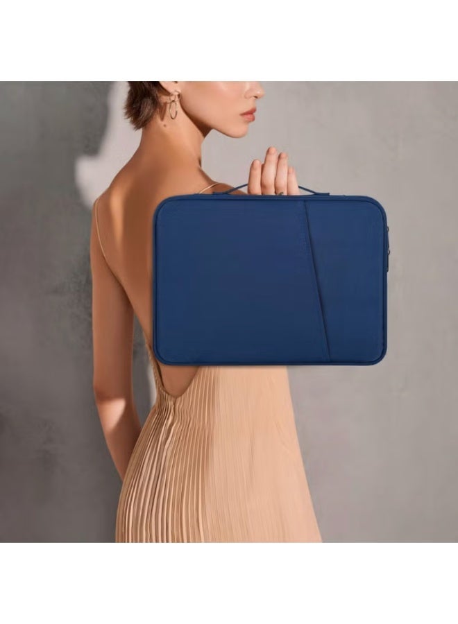 حقيبة كمبيوتر محمول مقاس 13 بوصة، غطاء حماية للكمبيوتر مقاوم للصدمات مع جيب للملحقات أنها حقيبة كمبيوتر محمولة متوافقة مع جهاز ماك بوك أير وماك بوك برو مقاس 35 * 28 * 5 سم - Image 4