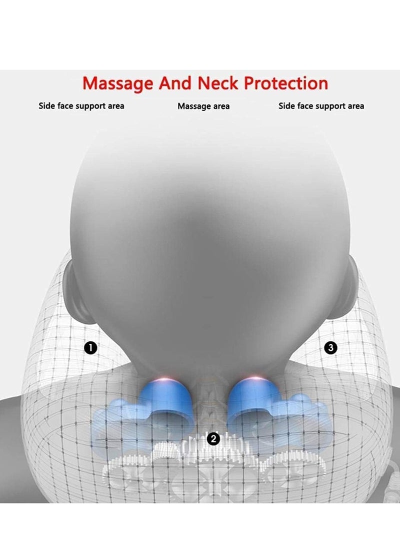 ELTRAZONE Rechargeable U Shaped Cervical Massage Pillow Neck Massager Vibration Pillow, Multifunctional Shoulder and Electric for Relax Muscles Fatigue - Image 4