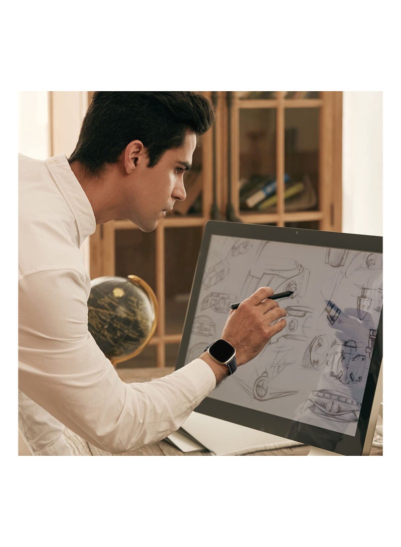 Zikra Leather Band Compatible with Fitbit Versa 3/Fitbit Versa 4 Strap/Fitbit Sense/Fitbit Sense 2 Strap, Premium Leather Strap Genuine Leather Wristband Compatible with Fitbit Versa 4/3 Sense 1/2 Strap - Image 5