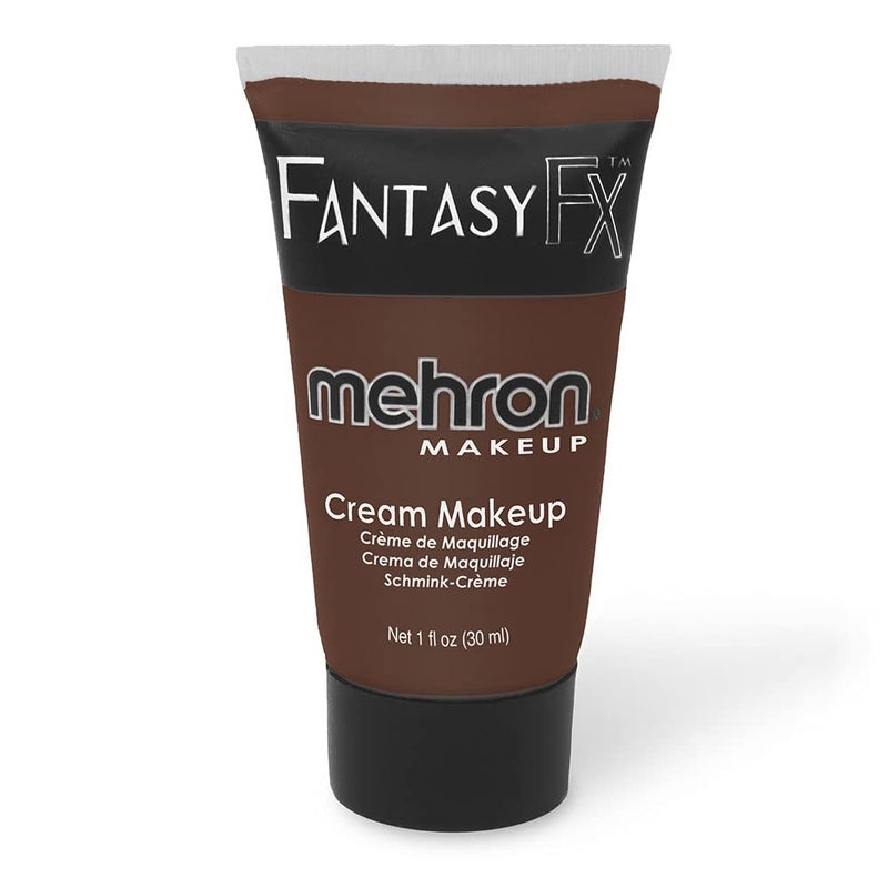 Mehron Makeup Fantasy FX Cream Makeup Water Based Halloween Wolfman Brown Face Body Paint For Adults 1 fl oz 30ml Wolfman Brown