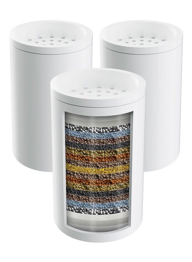 Hibbent 3 Pack Shower Filter Replacement Cartridges for Hard Water, High Output 20 Stage Shower Filter with Vitamin C to Reduce Chlorine & Fluoride, Glowing Skin, Strong Nails & Shimmering Hair - Image 1