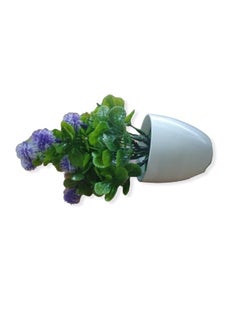 Home Ezz Artificial Potted Plant Blue / Green 12 x 22 cm  - Image 3