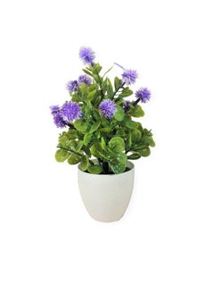 Home Ezz Artificial Potted Plant Blue / Green 12 x 22 cm  - Image 2