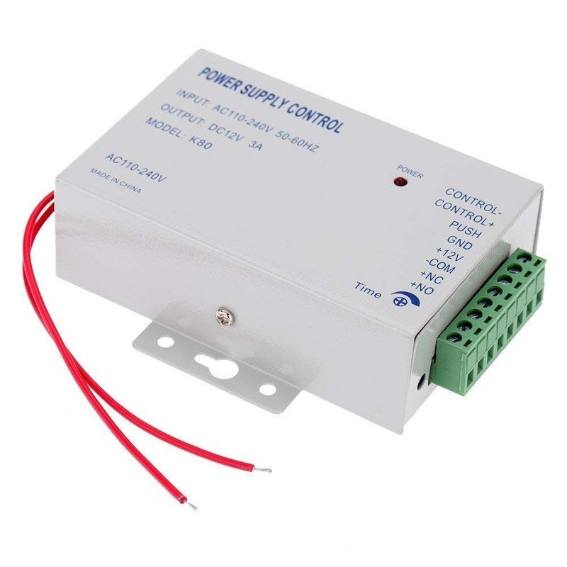 AMOCAM K80 Power Supply Control, AC 110-240V to DC 12V Power Supply for Door Access Control System, Video Doorbell, Electric Strike Lock, Bolt Lock, Magnetic Lock, Power Supply Controller - Image 2