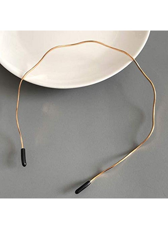 Aeyistry Eyistry Retro Simplicity Metal Big Wave Line Hair Hoop Wavy Headbands Gold Metal Hair Accessories Multiuse Headbands Bandeau Fashion Headband - Image 4